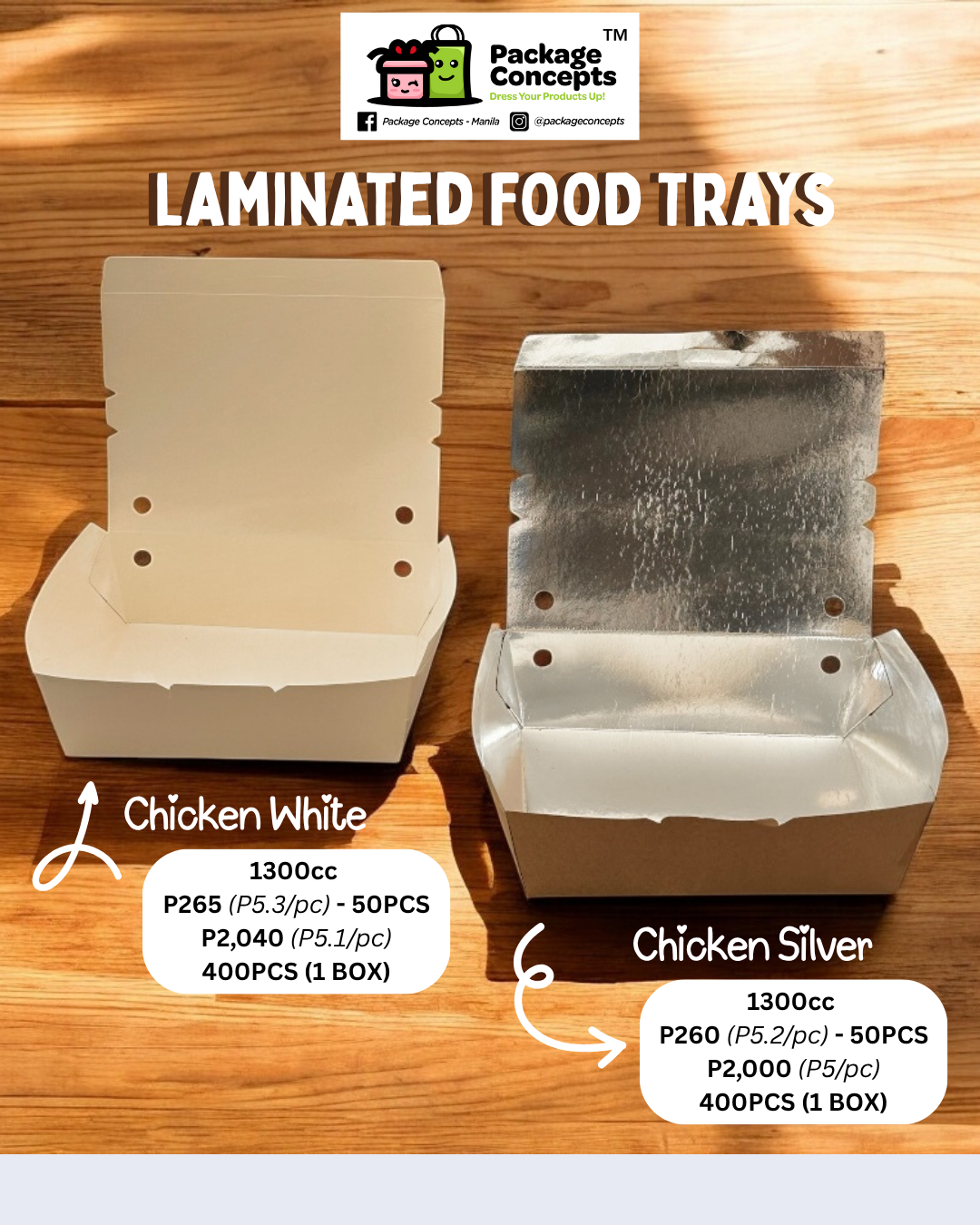 Laminated Meal Box | For Catering, Rice Meals, Burger, Chicken, Spaghetti, Snacks, Kikiam, Hotdog