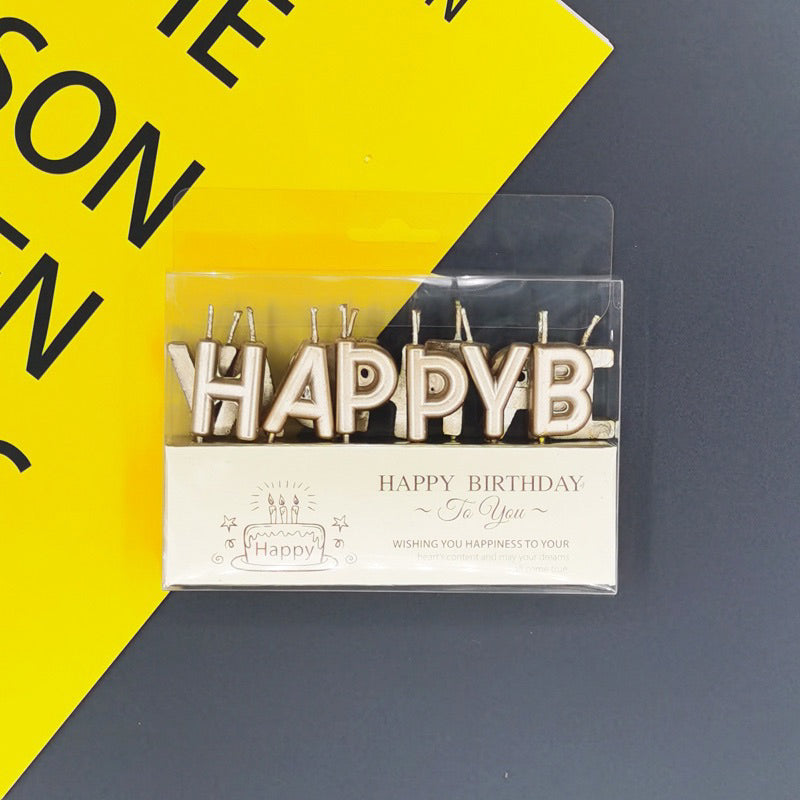 Happy Birthday Letter Candle