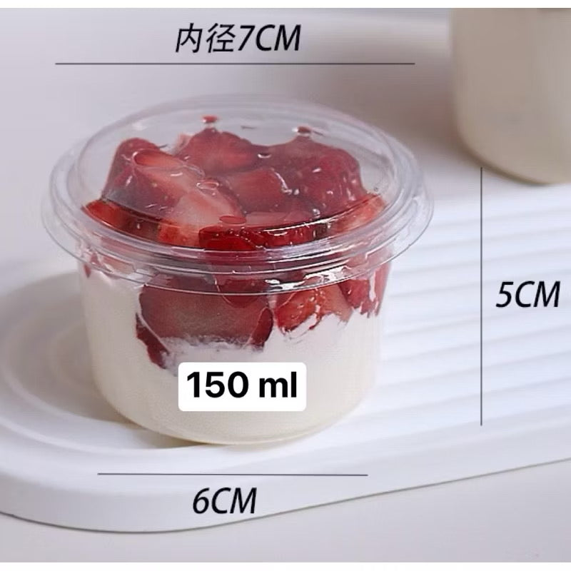 50PCS Pudding Dessert Cup (150ml & 250ml) | Parfait, Yogurt, Pudding, Cake
