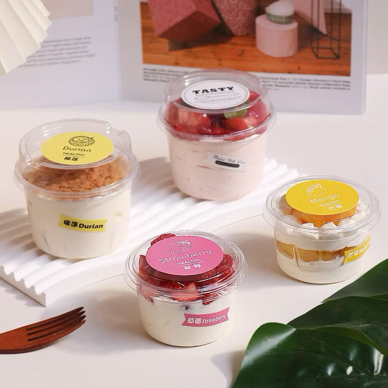 50PCS Pudding Dessert Cup (150ml & 250ml) | Parfait, Yogurt, Pudding, Cake