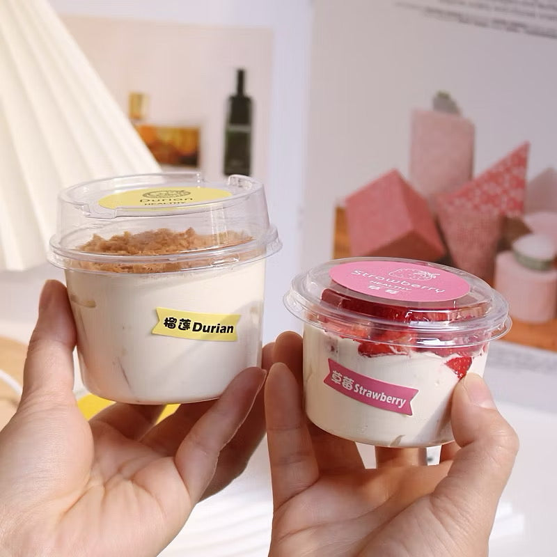50PCS Pudding Dessert Cup (150ml & 250ml) | Parfait, Yogurt, Pudding, Cake