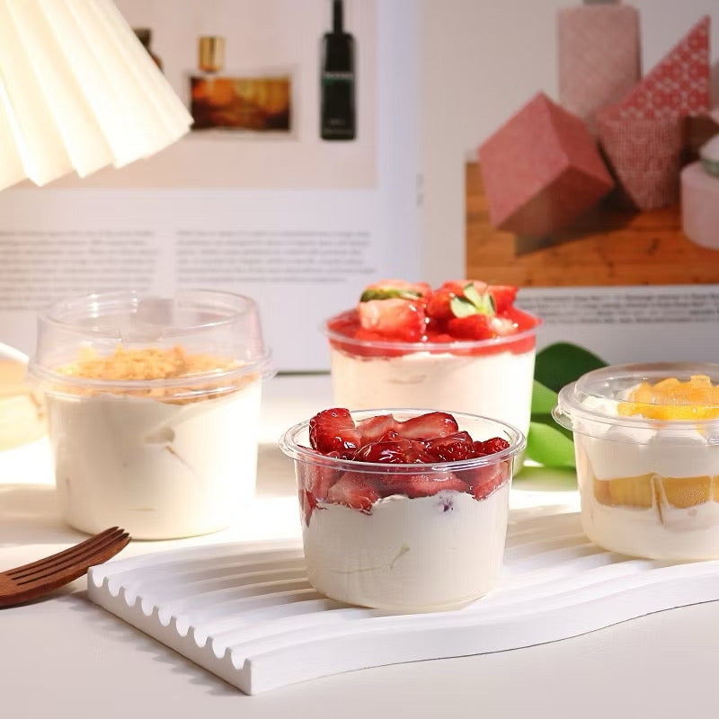50PCS Pudding Dessert Cup (150ml & 250ml) | Parfait, Yogurt, Pudding, Cake