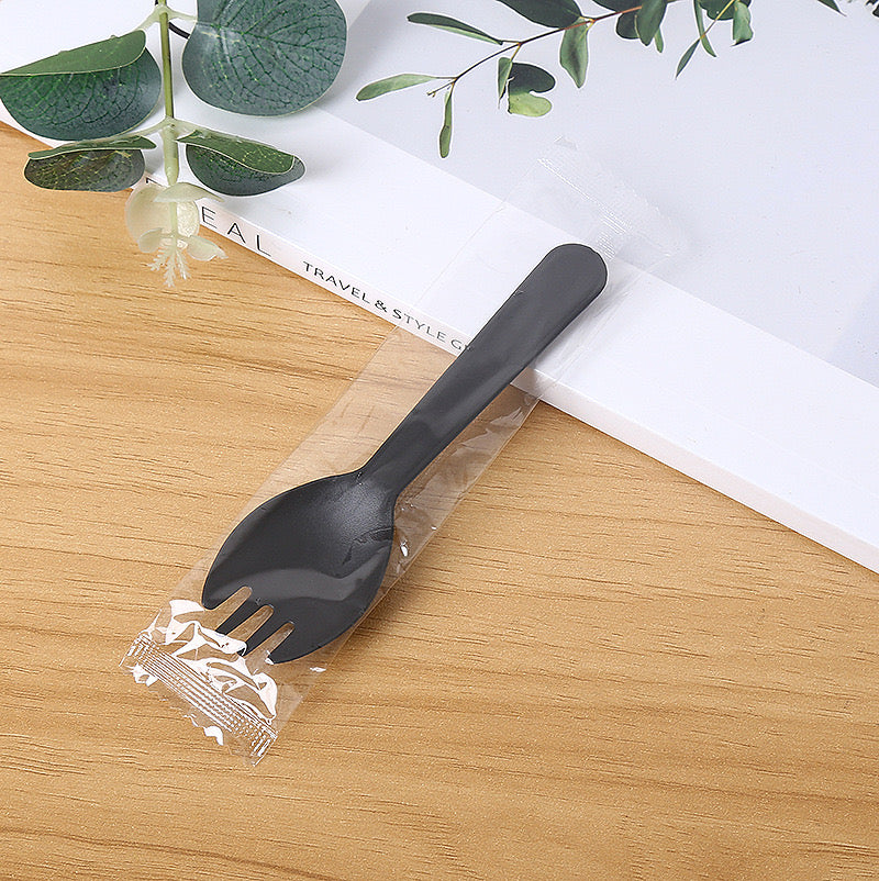 100PCS Plastic Mini Spork | For desserts, pastries, pudding