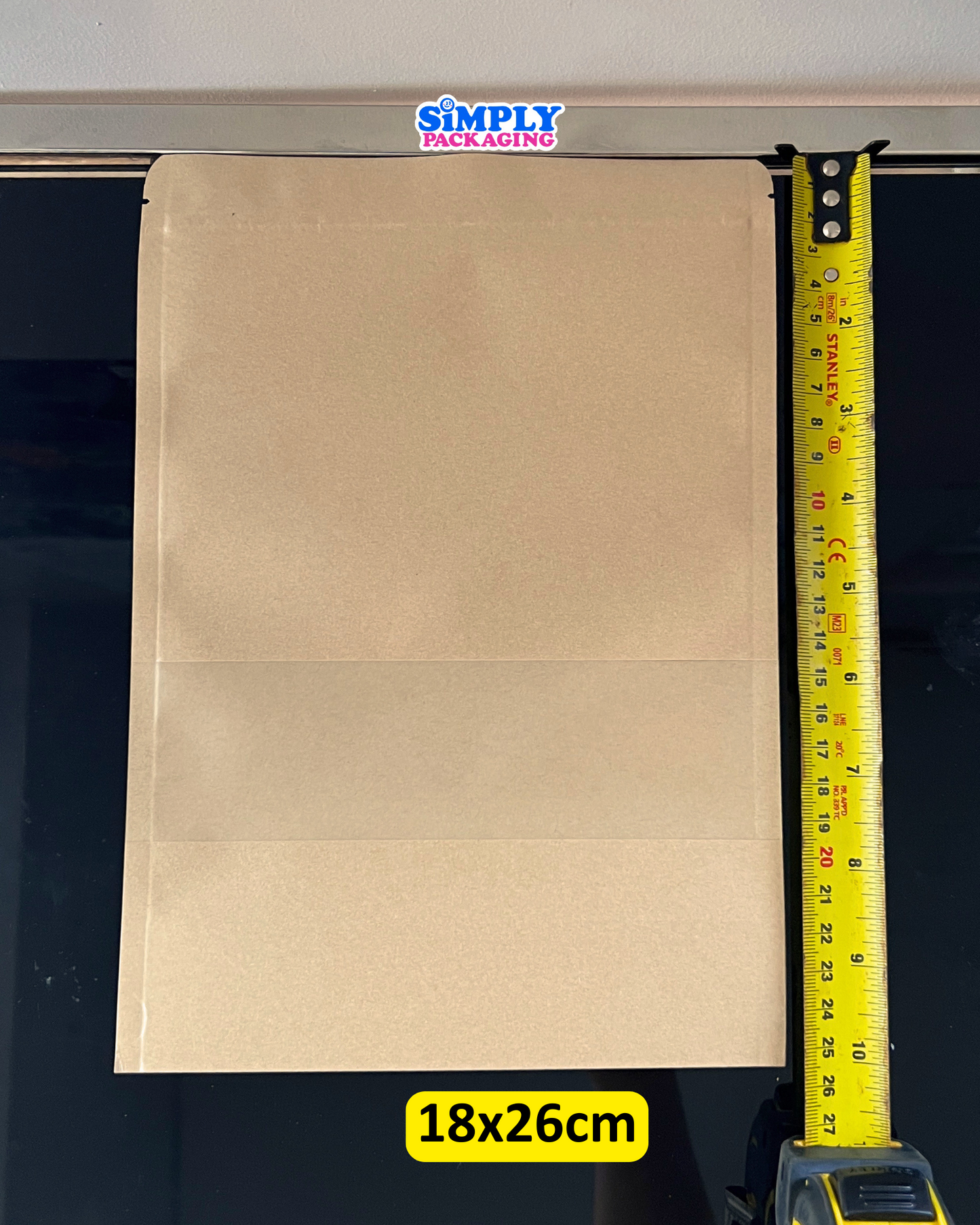 50PCS Kraft Resealable Stand Up Pouch with Window | Simply Packaging