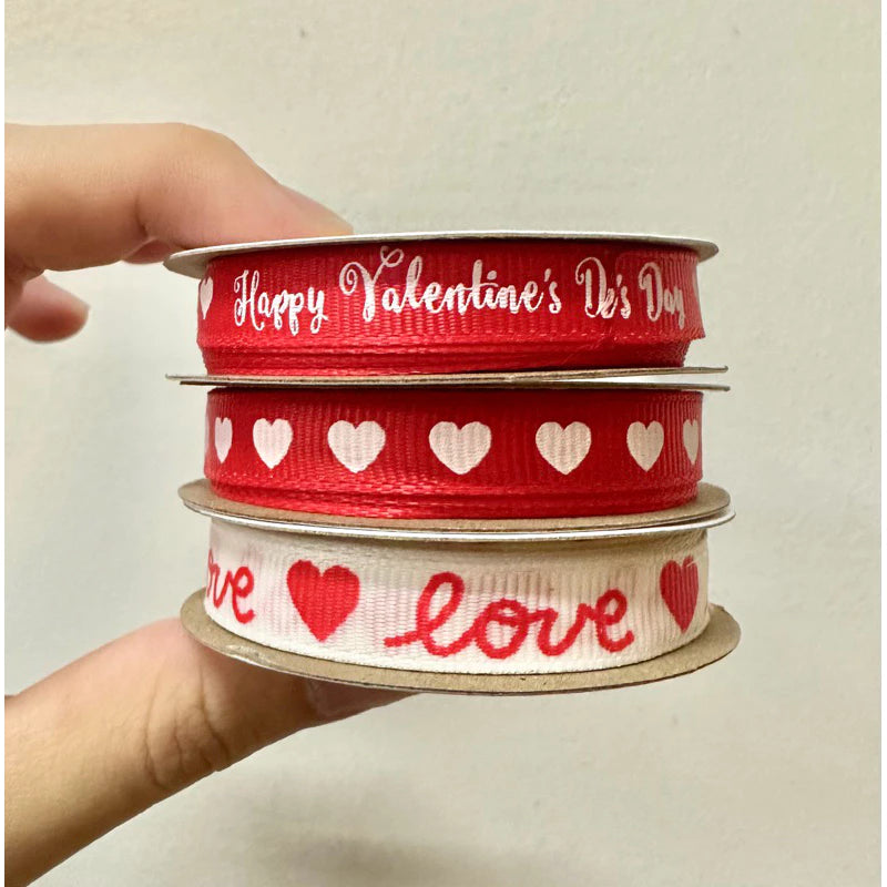 Valentines Day Ribbons | 10m long, 1cm width