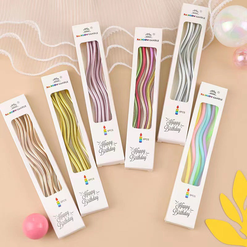 Long Spiral Birthday Candle | 6PCS/PACK