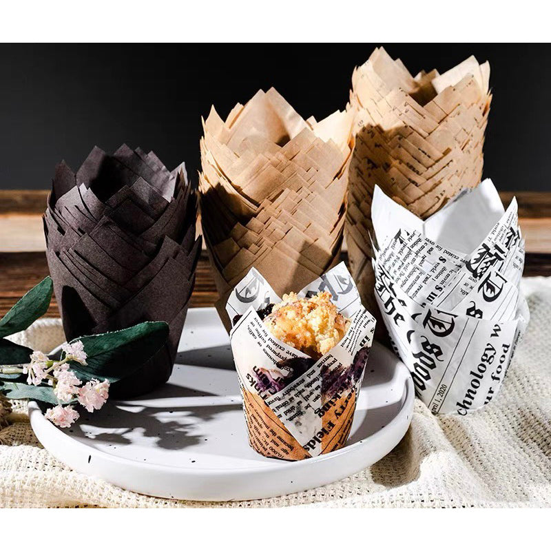 50PCS Tulip Muffin Liner