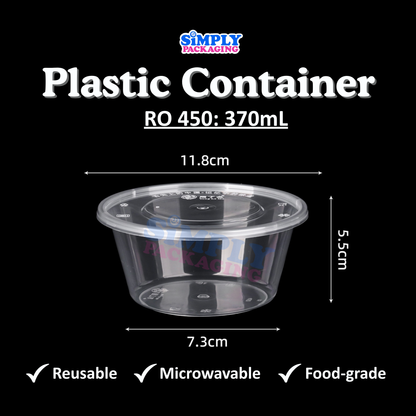 [50PCS] ROUND Microwavable Plastic Container for Food Storage