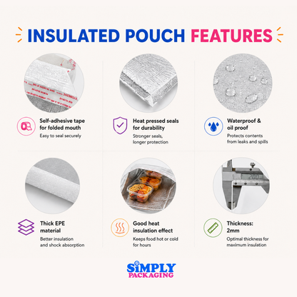 Thermal Pouch with Adhesive | Simply Packaging