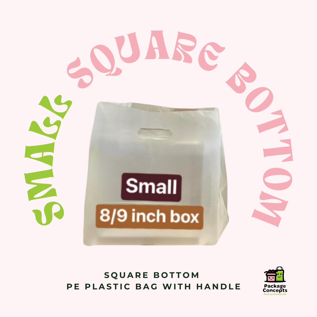 Square Bottom PE Plastic Bag with Handle