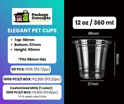 PET Drink Cups & Lids | For Coffee, Matcha, Juice