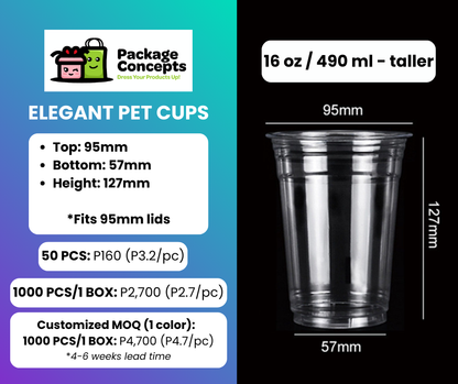 PET Drink Cups & Lids | For Coffee, Matcha, Juice