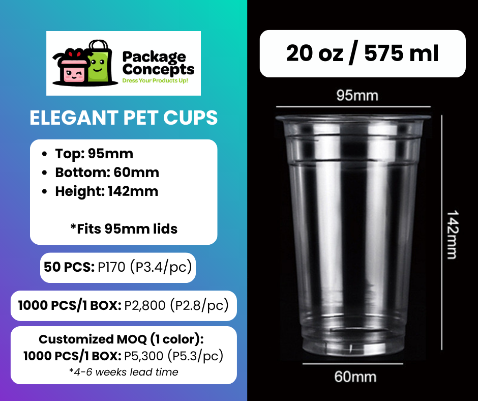 PET Drink Cups & Lids | For Coffee, Matcha, Juice