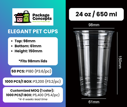 PET Drink Cups & Lids | For Coffee, Matcha, Juice