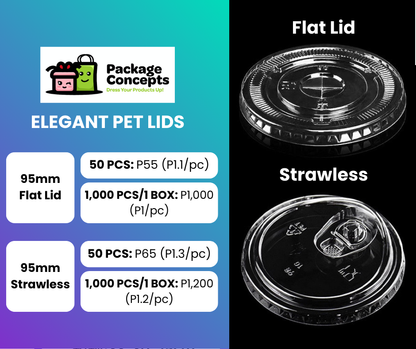 PET Drink Cups & Lids | For Coffee, Matcha, Juice