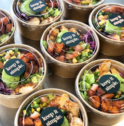 [50PCS] Kraft Paper Bowl For Salad, Rice Meals | 500ml & 750ml