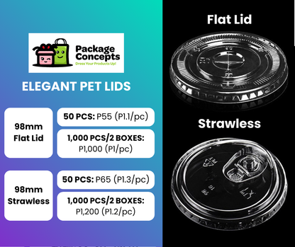 PET Drink Cups & Lids | For Coffee, Matcha, Juice