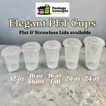 PET Drink Cups & Lids | For Coffee, Matcha, Juice