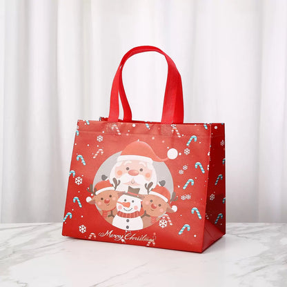 Christmas Eco Bags | Merry Christmas Gift Packaging Shopping Bags with Handles | Corporate Giveaways