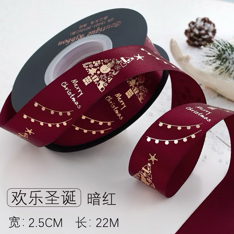 [XMAS 2024] Satin Ribbons with Christmas Print