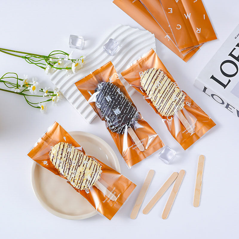 100PCS 8x19 Plastic Wrapper for Graham Bar, Ice Cream, Ice Popsicle | Heat Sealable