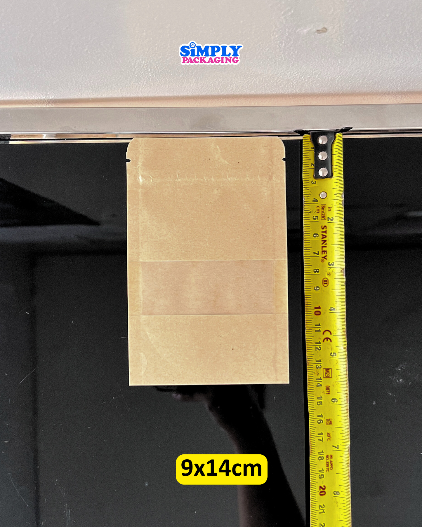 50PCS Kraft Resealable Stand Up Pouch with Window | Simply Packaging