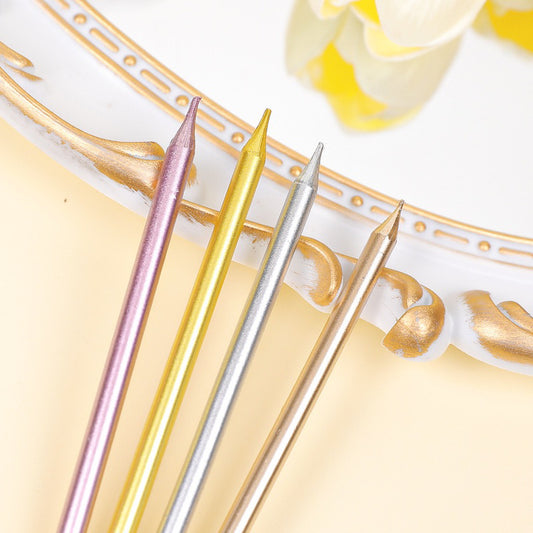 Long Metallic Birthday Candles | 6PCS/Pack