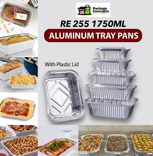 [RE255 1750ML CATERING] Aluminum Pan w/ Lid