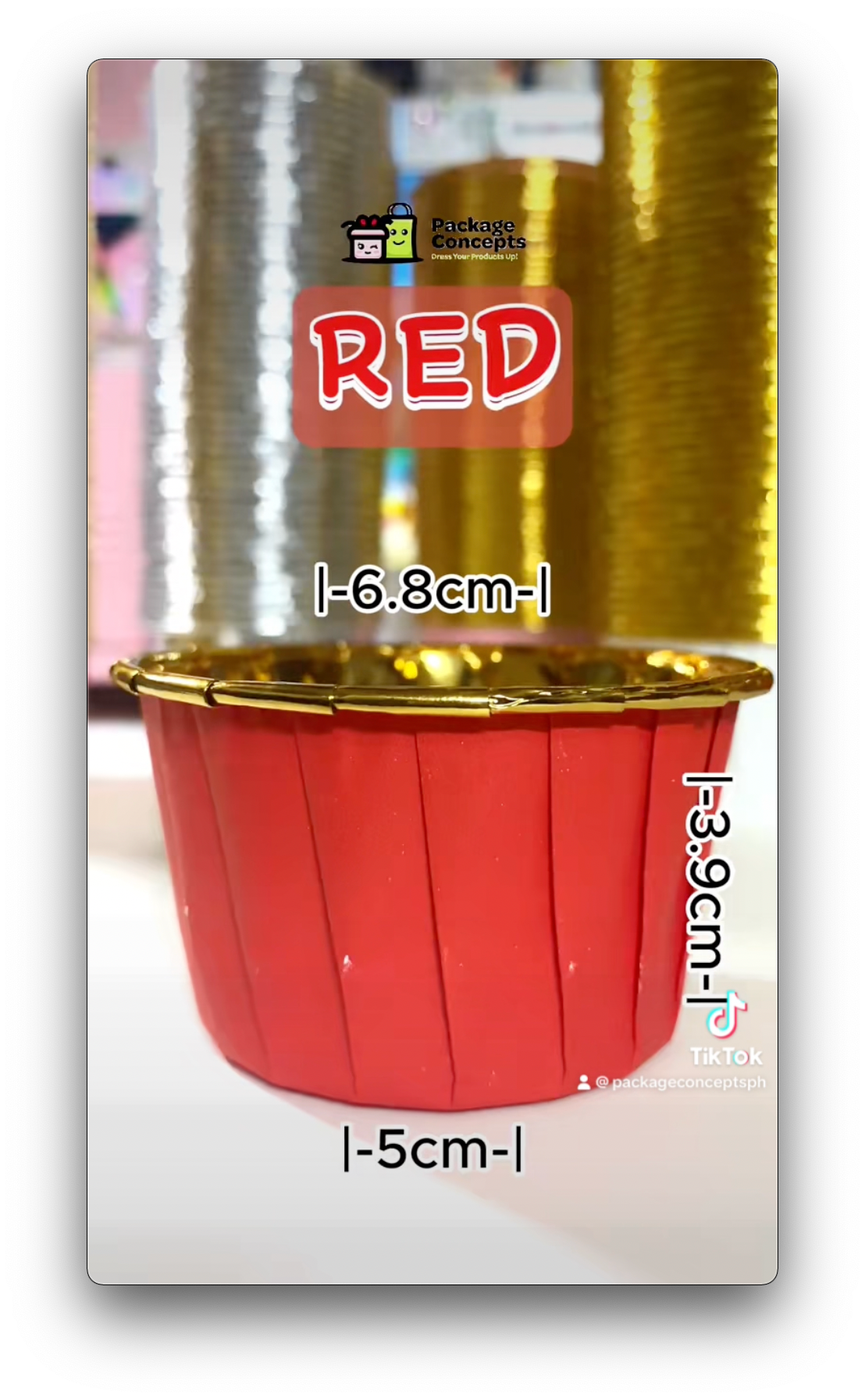 50PCS Foil Cupcake Liner 3oz