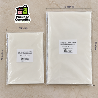 [100PCS] Glassine Paper Baking Wrapping Paper 9x12 & 12x8 inch | Ensaymada, Cheese Rolls, Polvoron