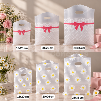 50PCS Frosted PE Bag | Lace & Daisy