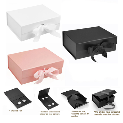Magnetic Gift Box Foldable With Ribbon | Giveaways, Wedding, Parties, Gifts