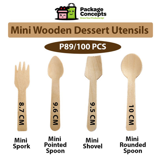 100PCS Mini Wooden Utensils