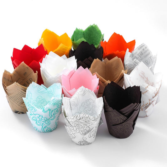 50PCS Tulip Muffin Liner